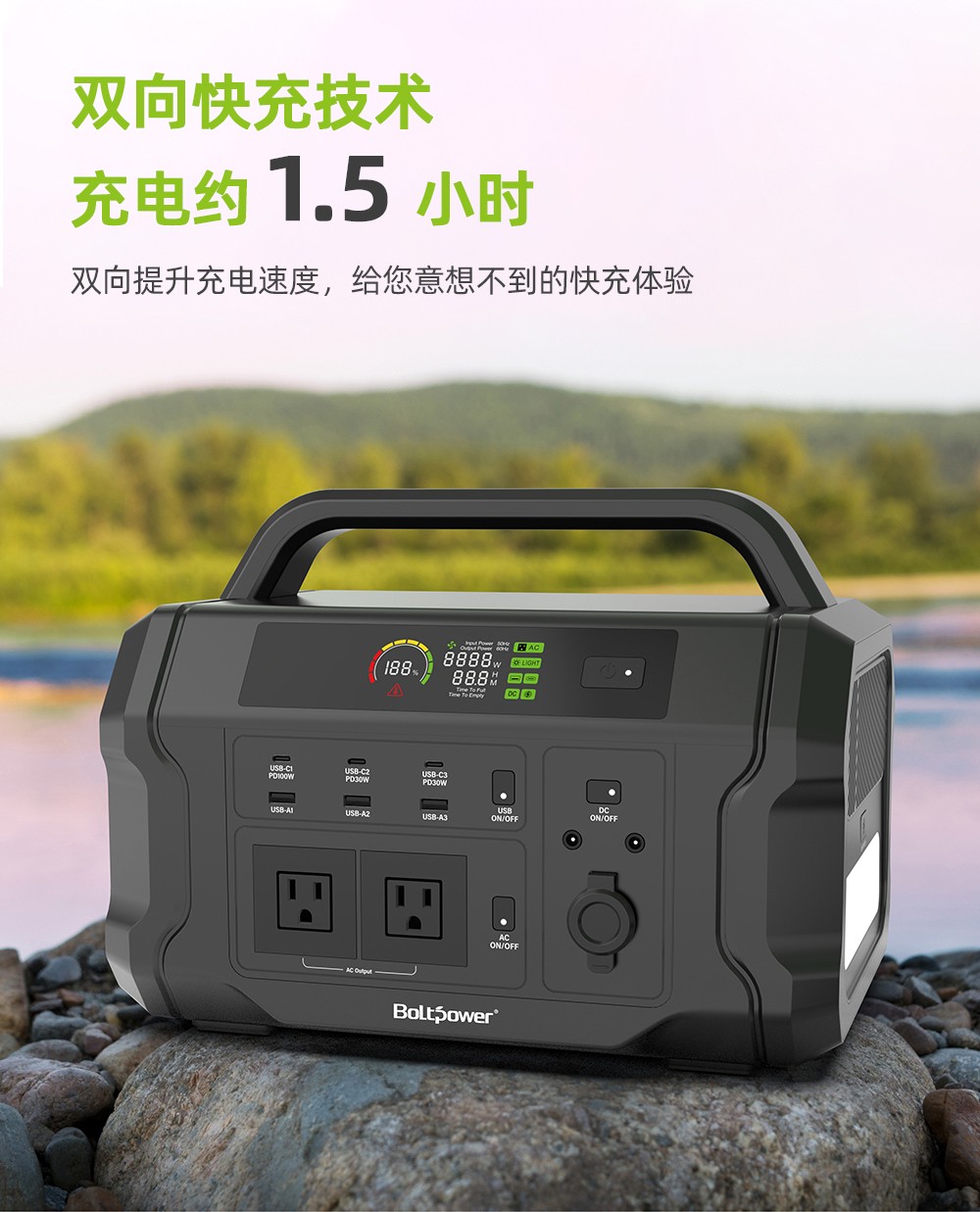 Boltpower利来国际最老品牌网 BP120A  1200W户外储能电源_10